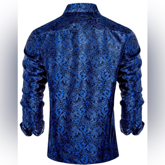 Blue Black Dress Shirt - Picture 2 of 5